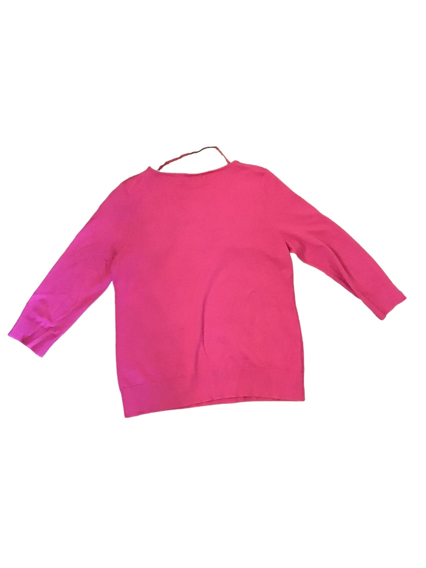 Pink Sweater Cable And Gauge, Size M