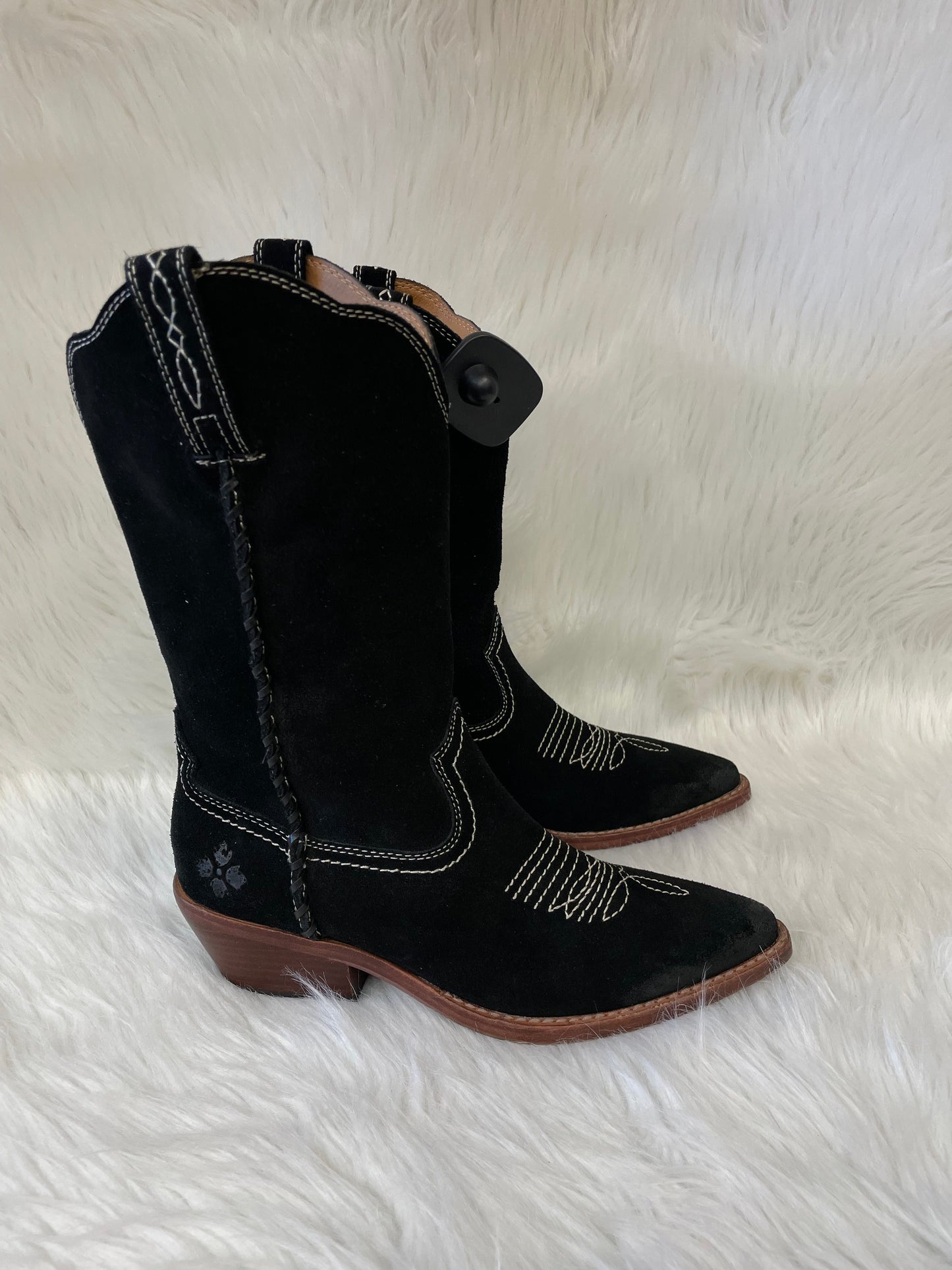 Boots Designer By Patricia Nash In Black & White, Size: 6.5