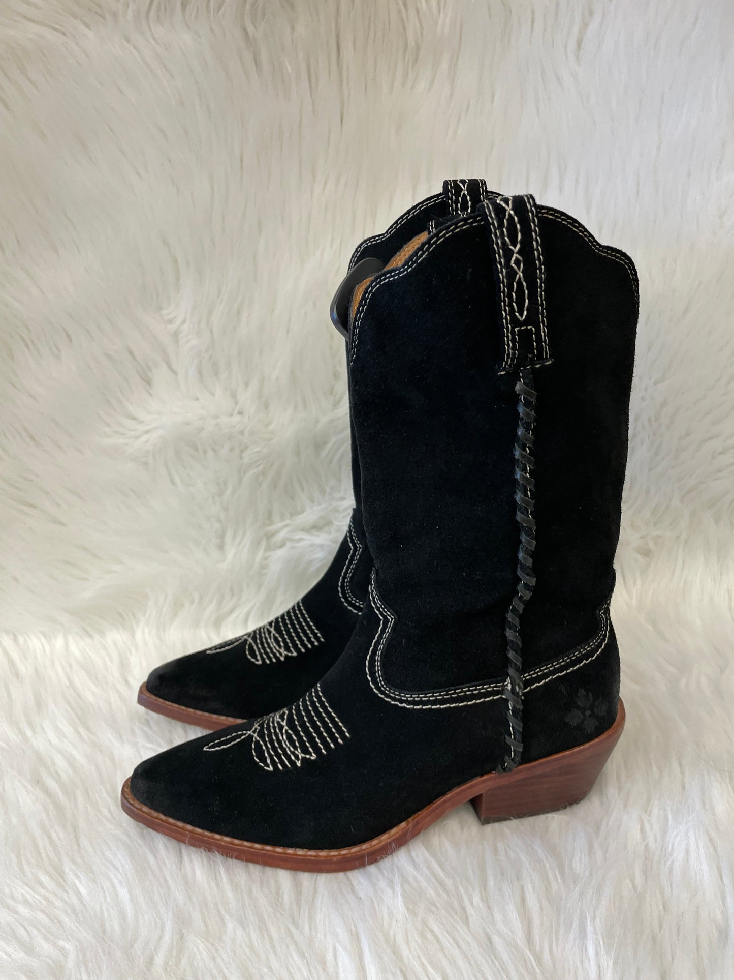 Boots Designer By Patricia Nash In Black & White, Size: 6.5