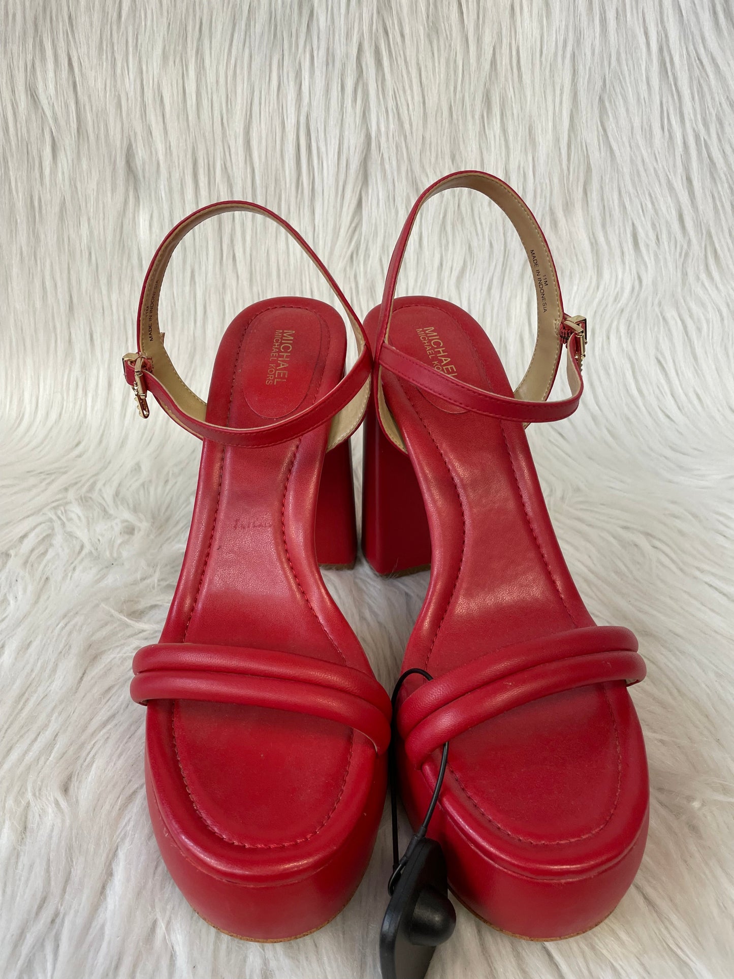 Sandals Designer By Michael By Michael Kors In Red, Size: 11