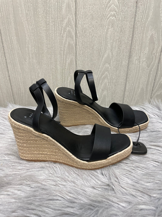 Sandals Heels Wedge By A New Day In Black & Tan, Size: 9