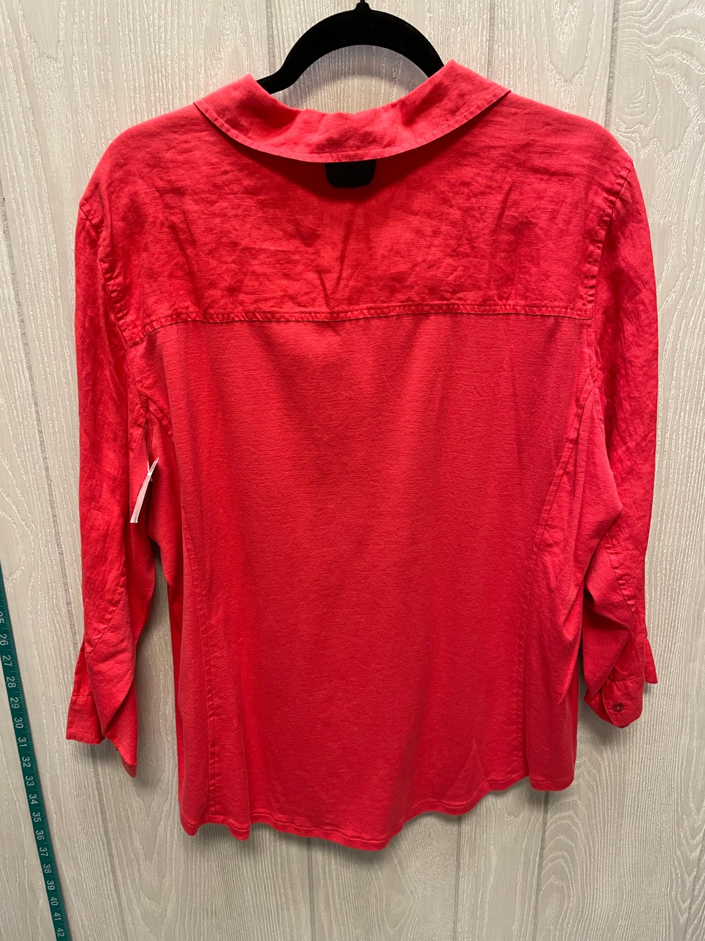 Top Long Sleeve By Eileen Fisher In Coral, Size: 1x