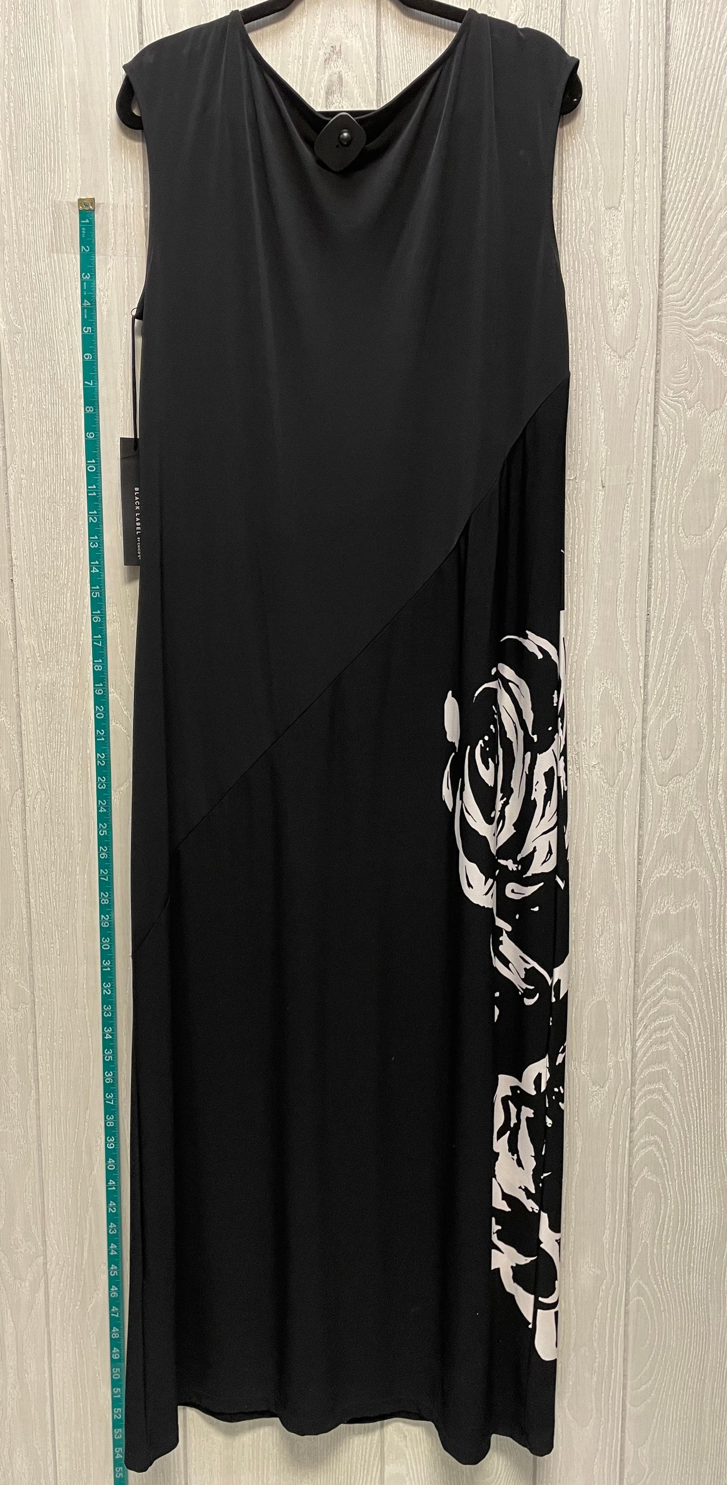 Dress Casual Maxi By Chicos In Black & White, Size: M