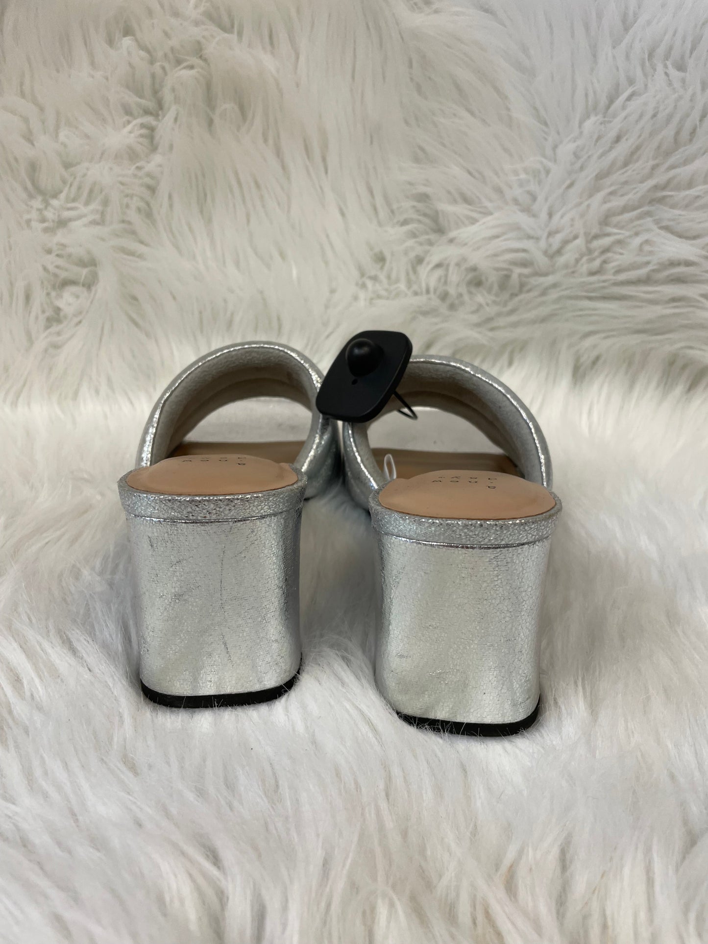 Sandals Heels Block By A New Day In Silver, Size: 10