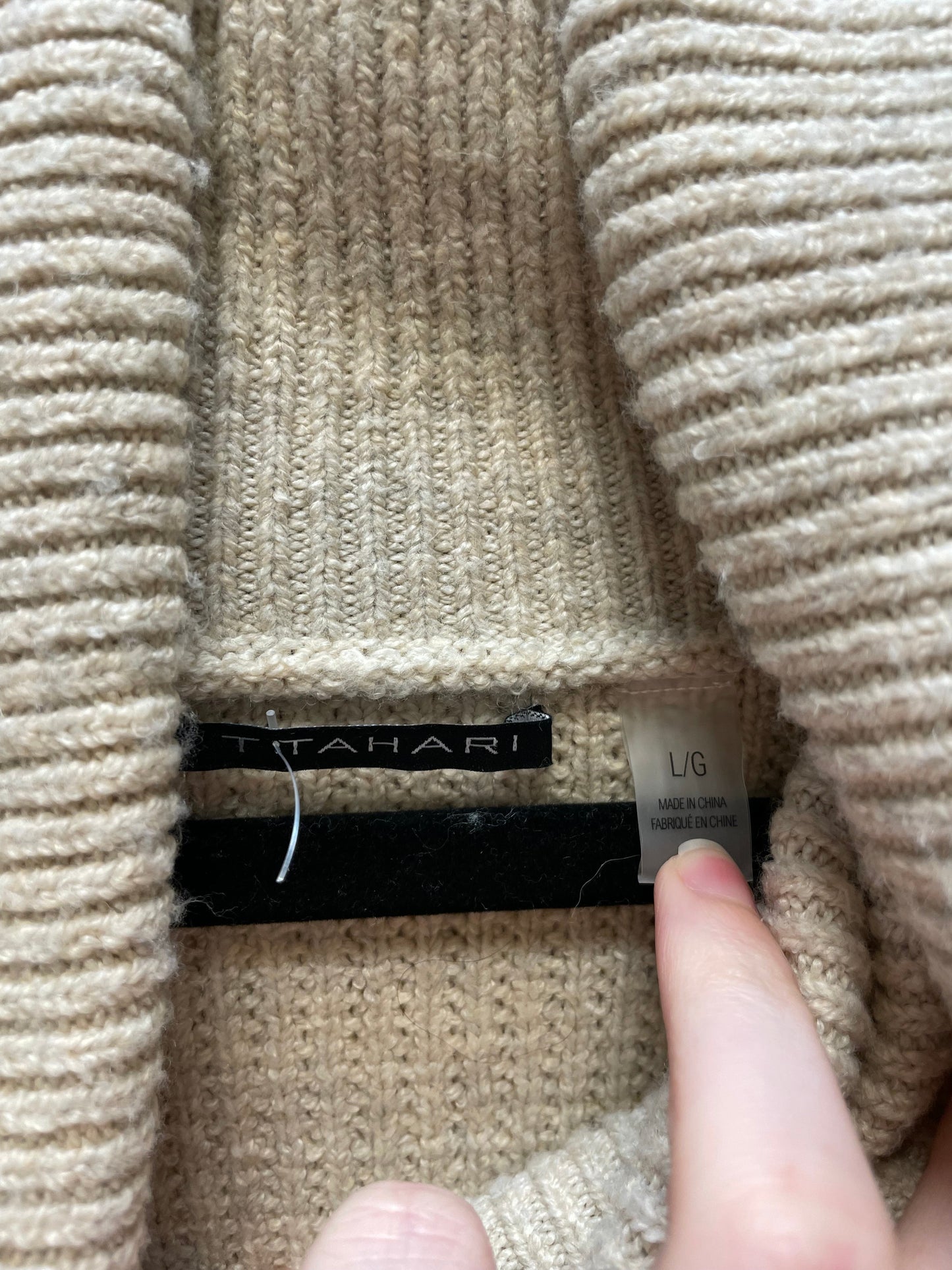 Sweater By T Tahari In Tan, Size: L