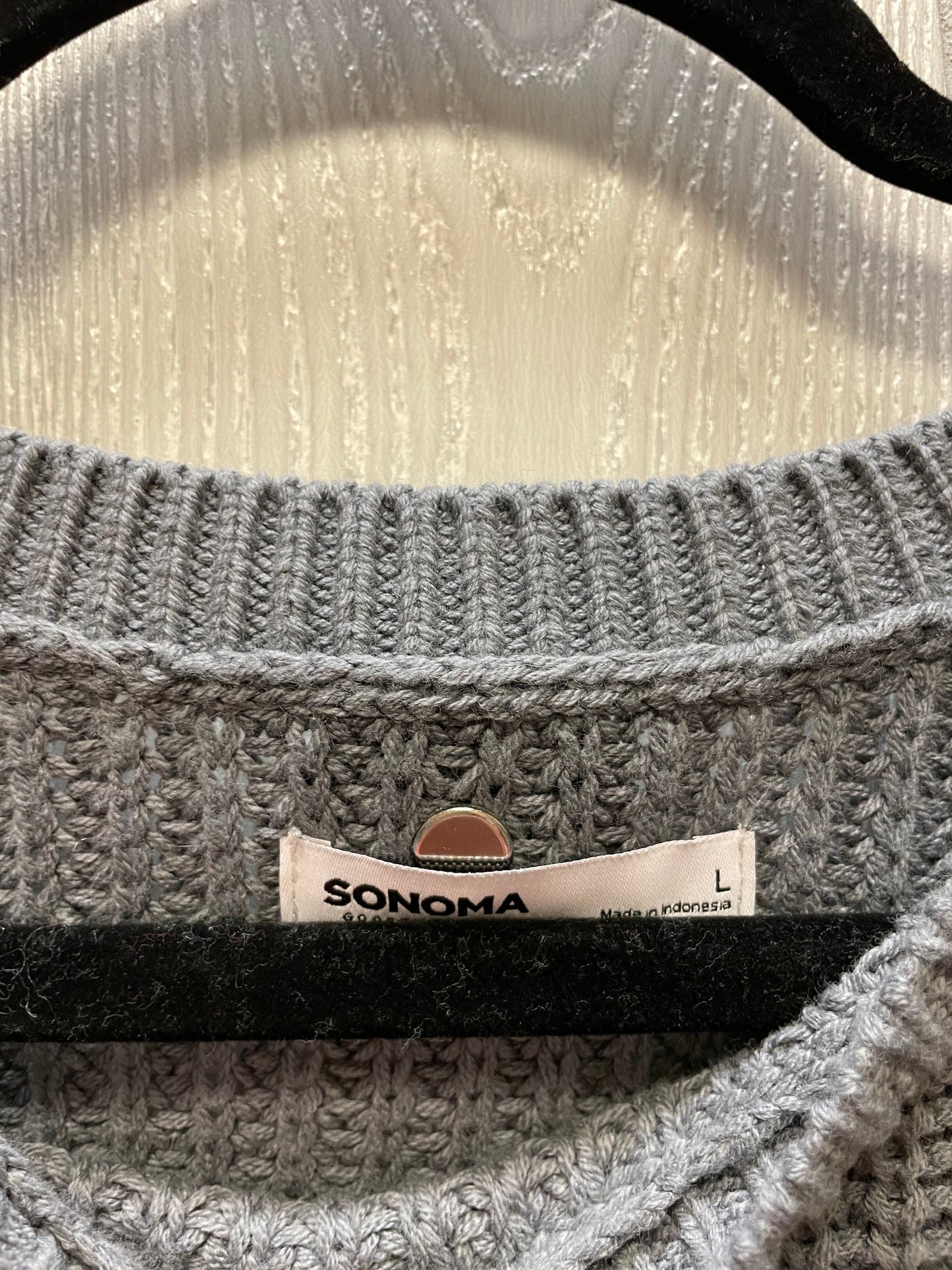 Sweater By Sonoma In Grey, Size: L