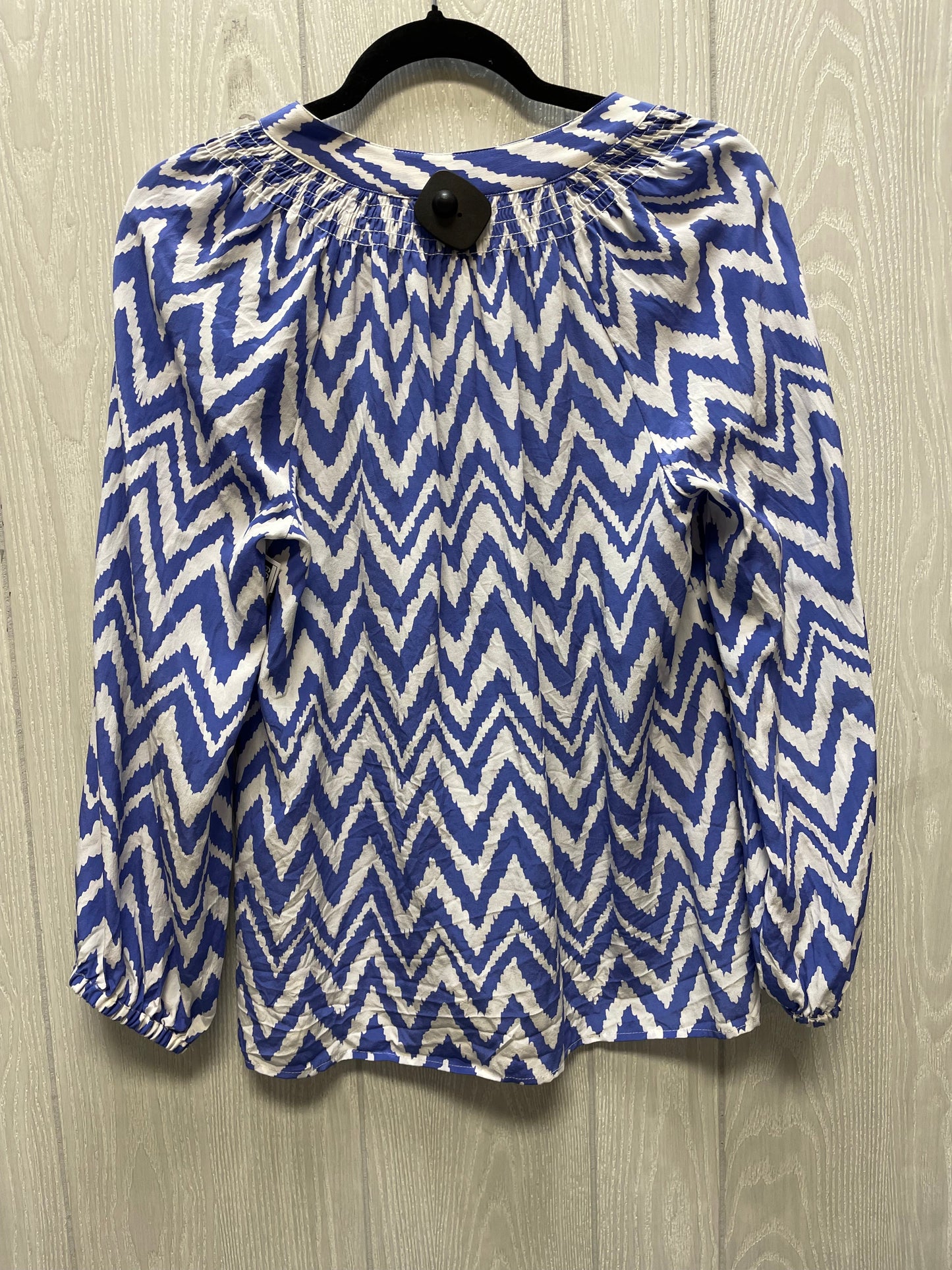 Blouse Designer By Lilly Pulitzer In Blue & White, Size: S