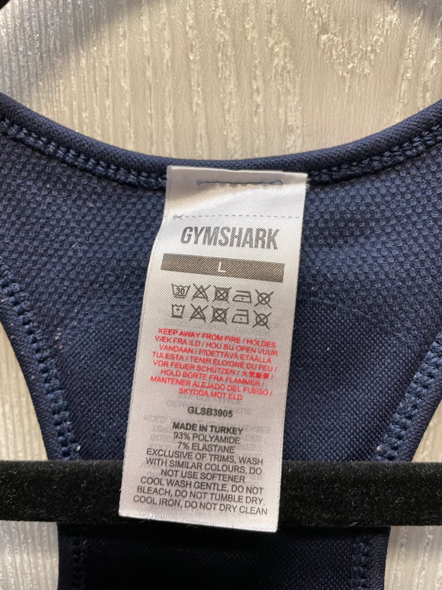 Athletic Bra By Gym Shark In Navy, Size: L