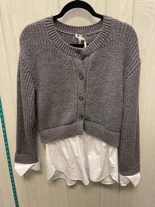 Sweater By Anthropologie In Grey & White, Size: S