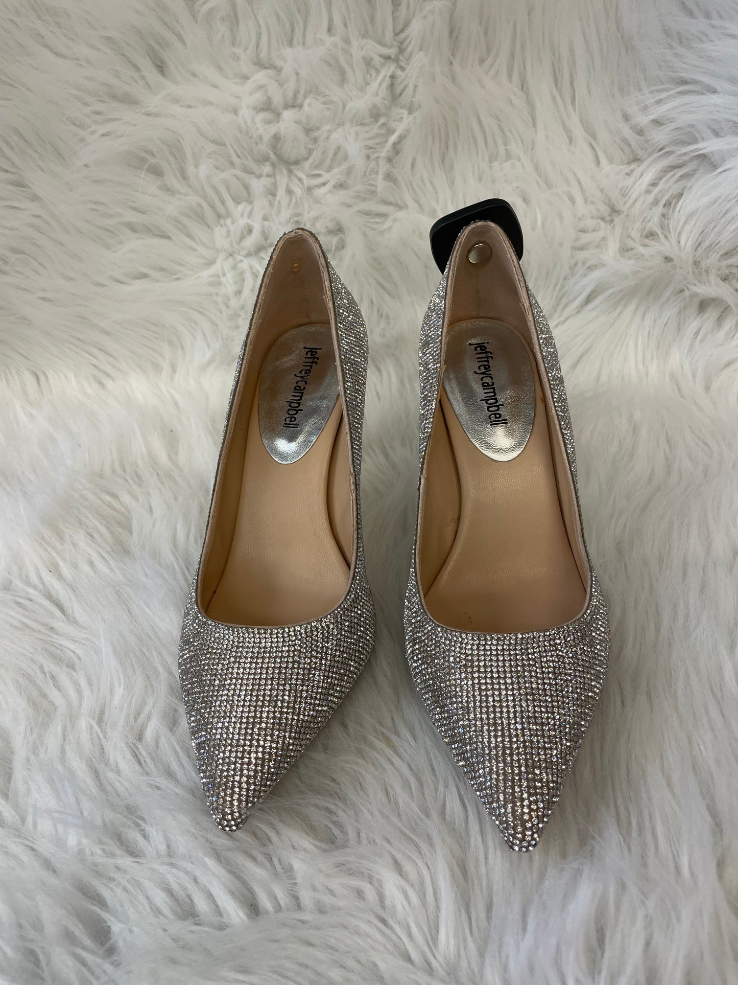 Shoes Heels Stiletto By Jeffery Campbell In Silver, Size: 6