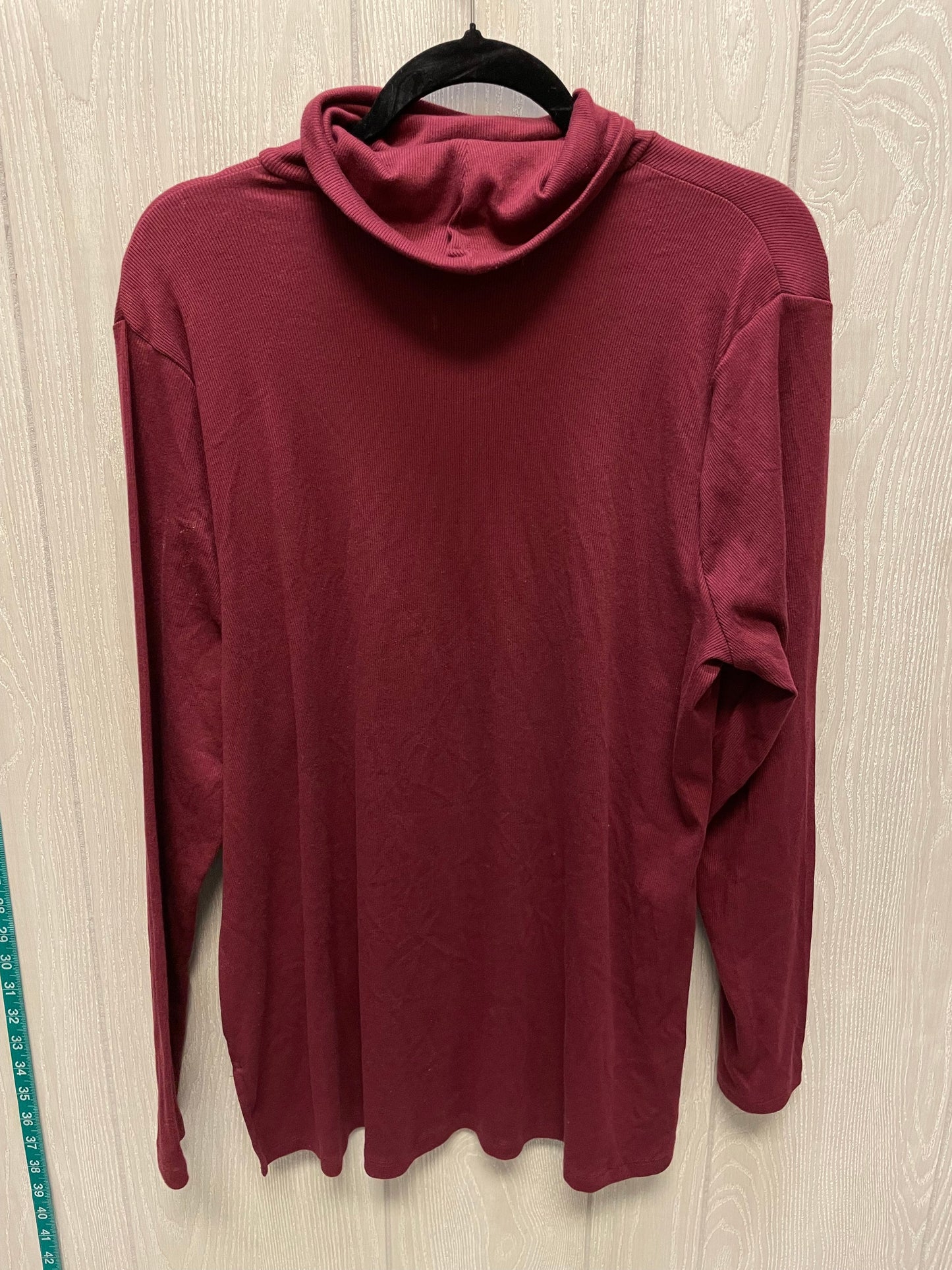 Top Long Sleeve By Lane Bryant In Maroon, Size: 1x