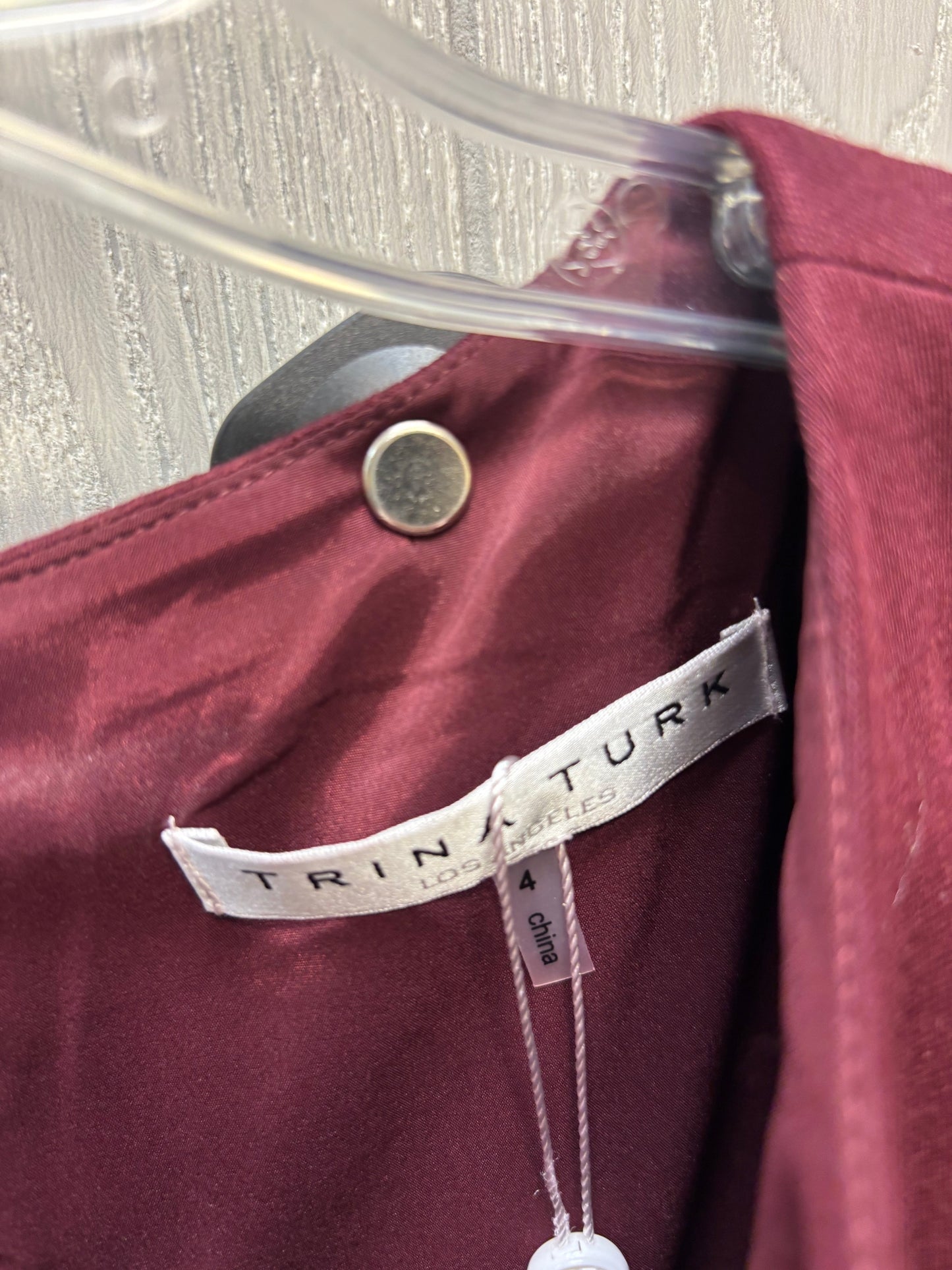 Dress Work By Trina Turk In Maroon, Size: S