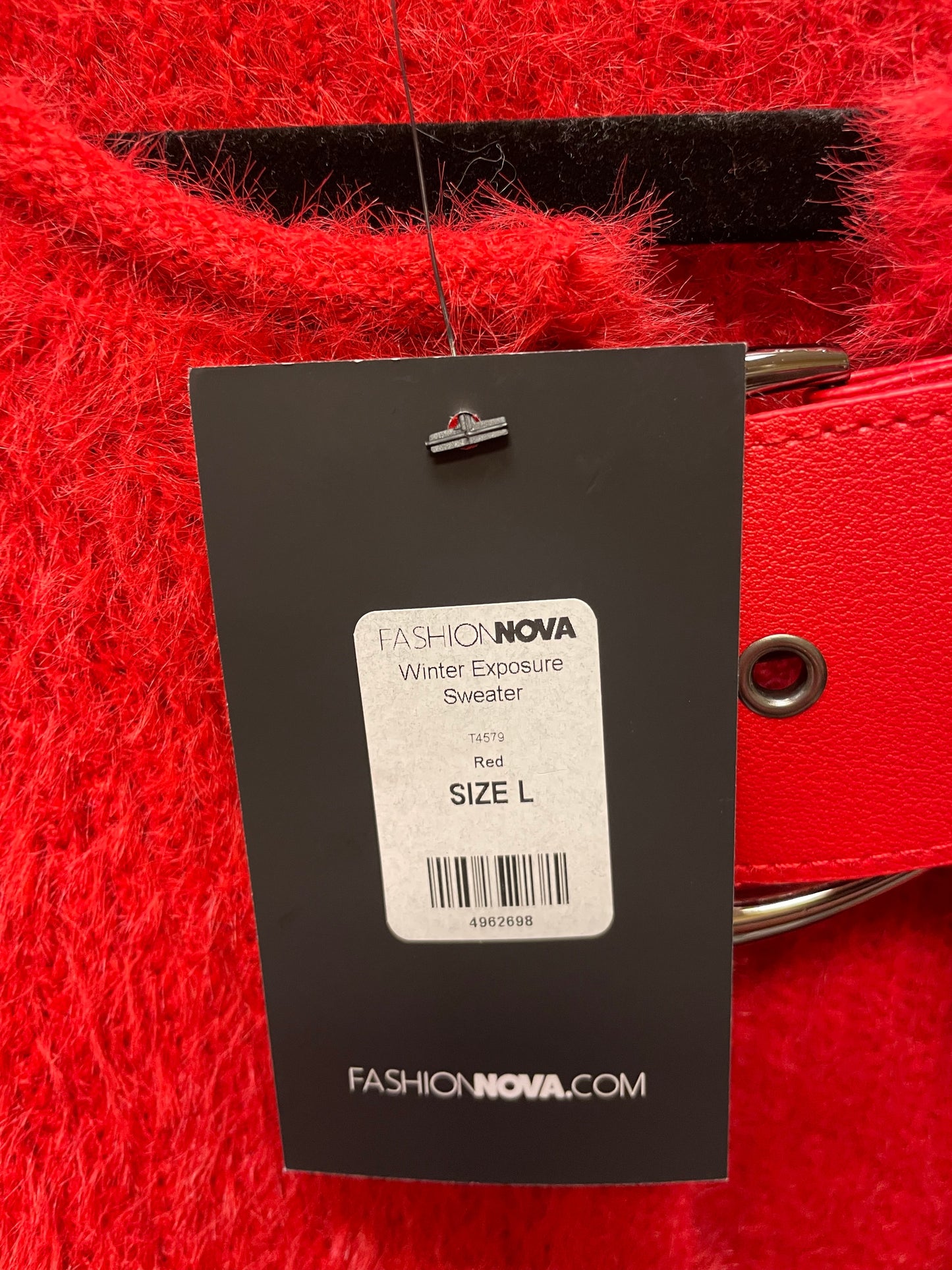 Sweater By Fashion Nova In Red, Size: L