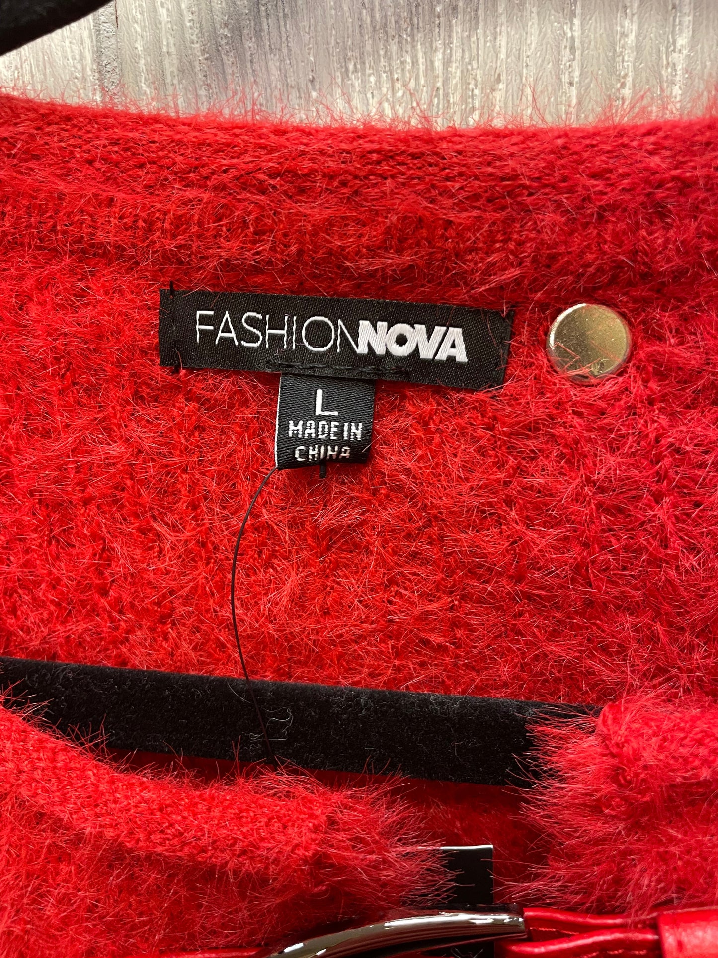 Sweater By Fashion Nova In Red, Size: L