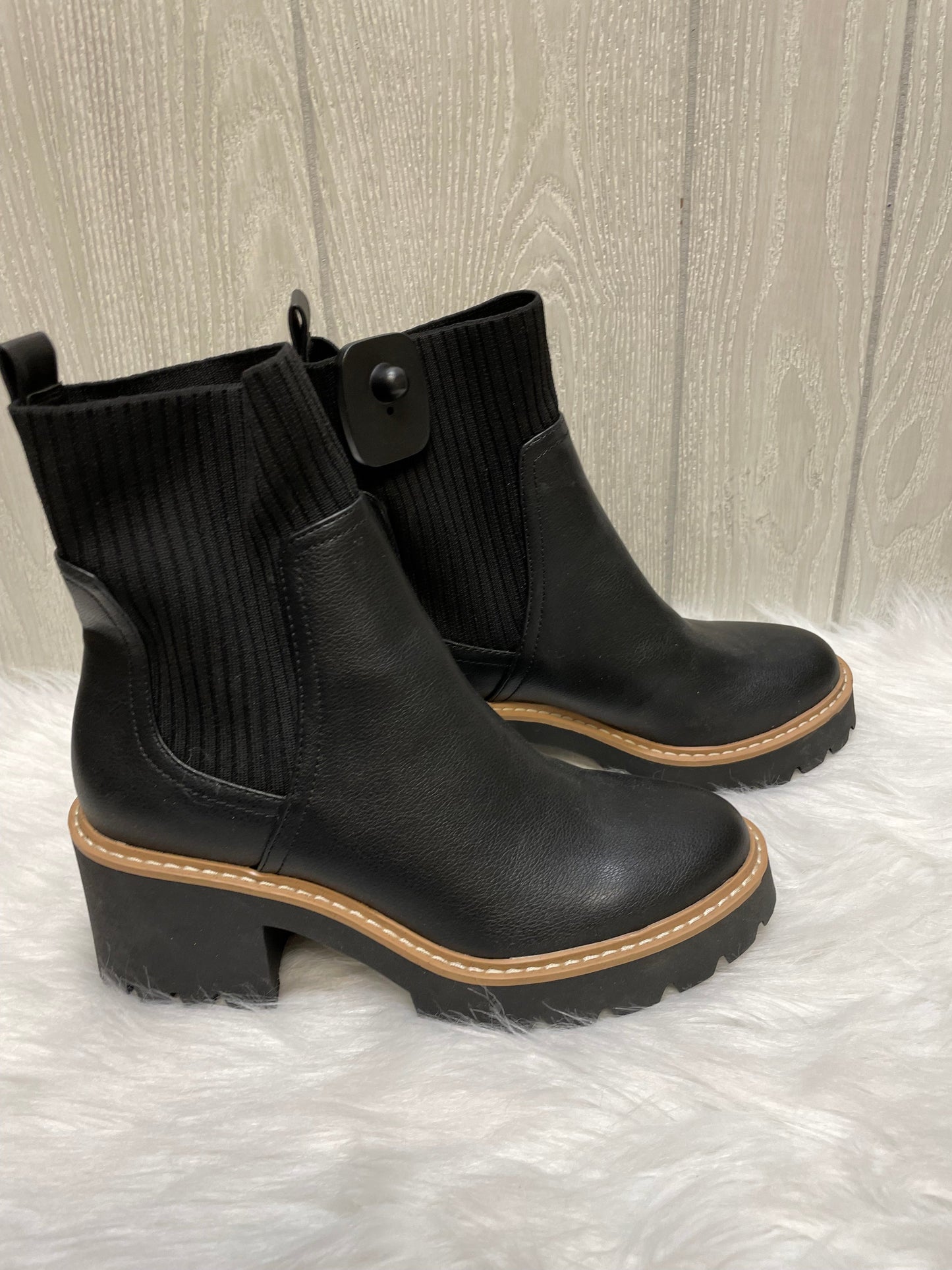 Black Boots Ankle Heels Dolce Vita, Size 7.5