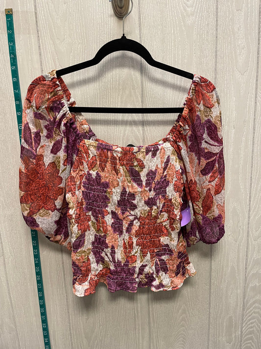 Multi-colored Blouse Short Sleeve Old Navy, Size M