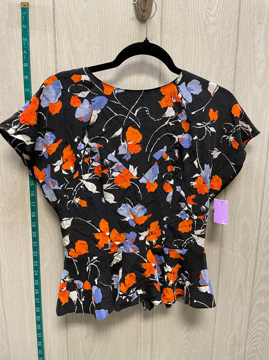 Floral Print Blouse Short Sleeve Joie, Size S