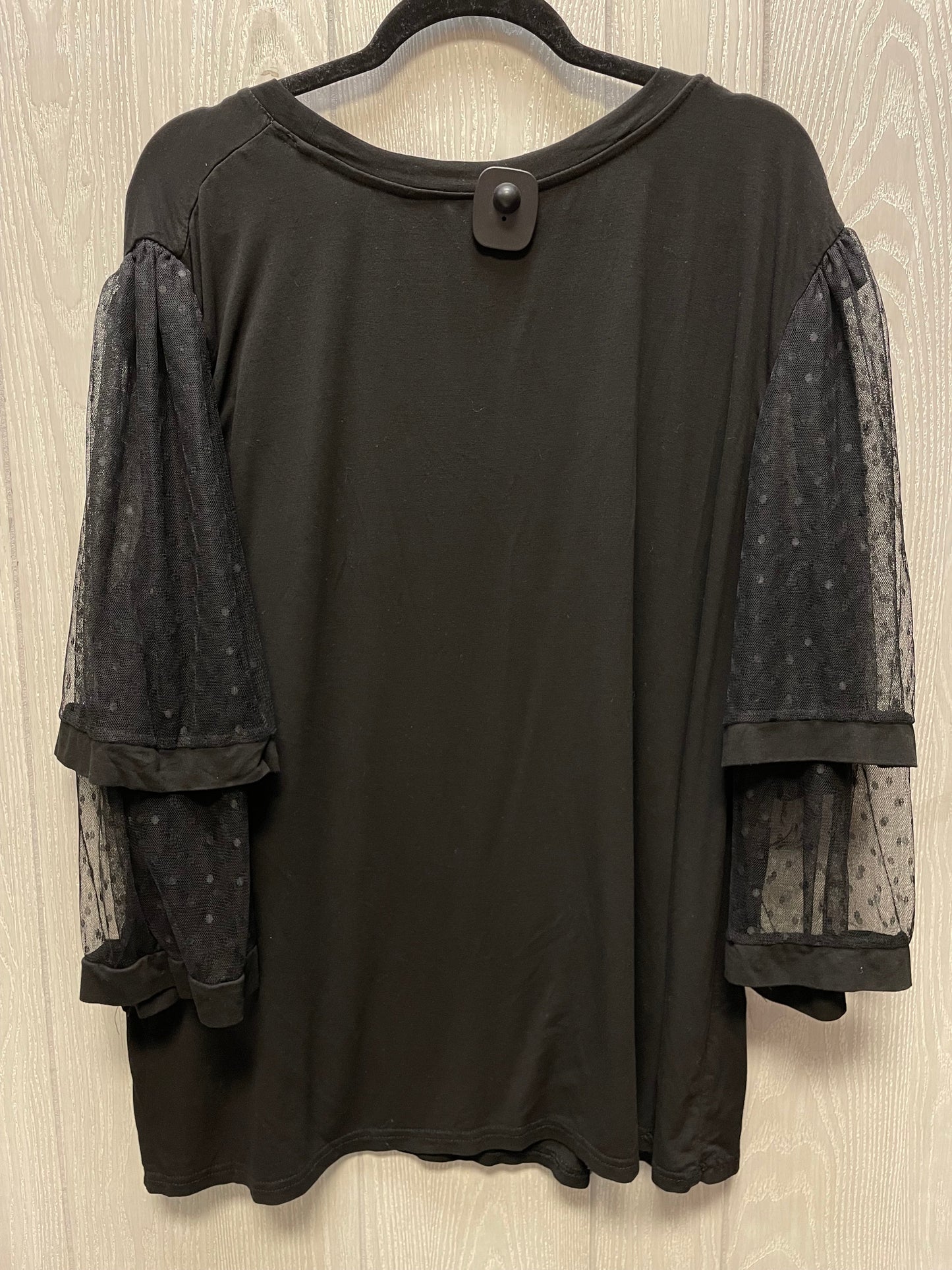 Top Long Sleeve By Ashley Stewart In Black, Size: 3x