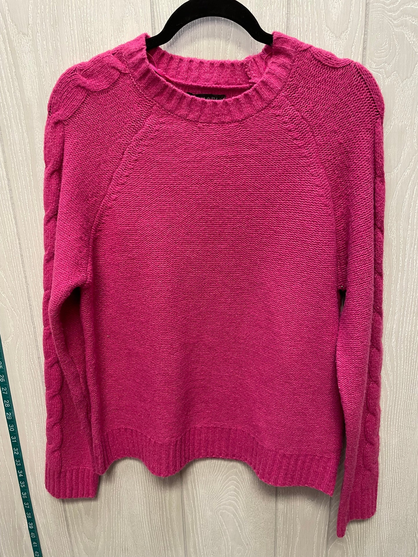 Sweater By Tahari By Arthur Levine In Pink, Size: L