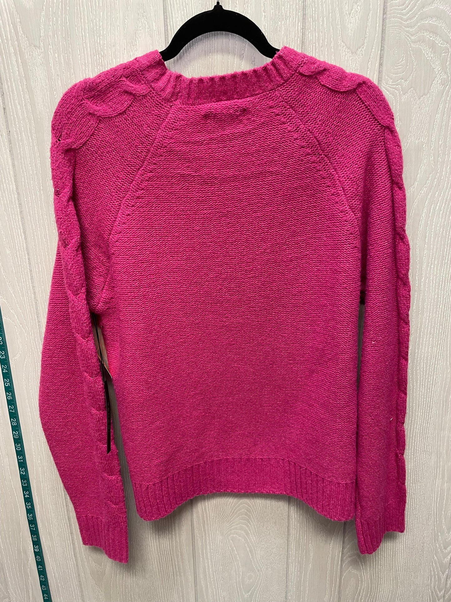 Sweater By Tahari By Arthur Levine In Pink, Size: L