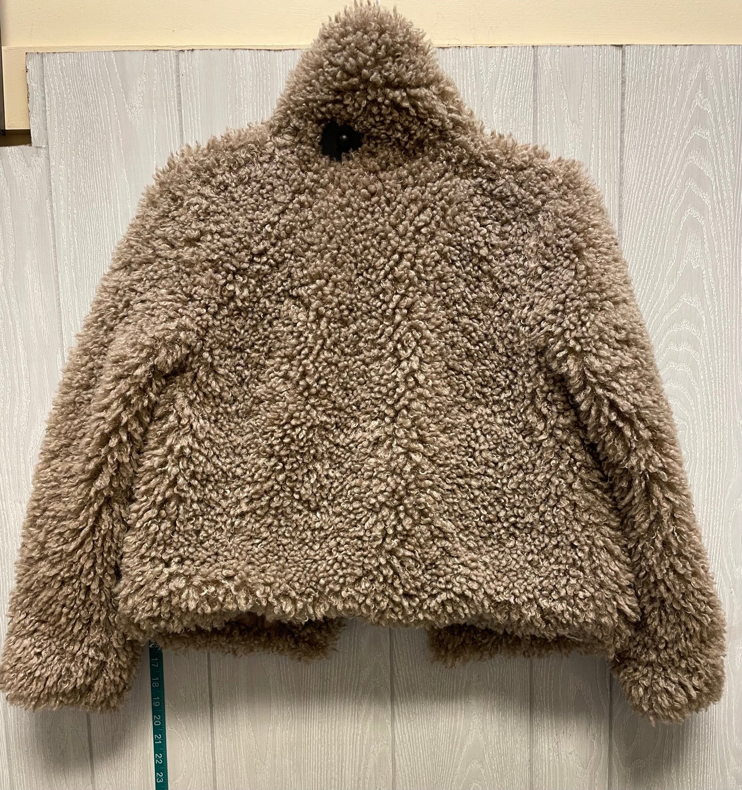 Coat Faux Fur & Sherpa By Zara Basic In Tan, Size: M