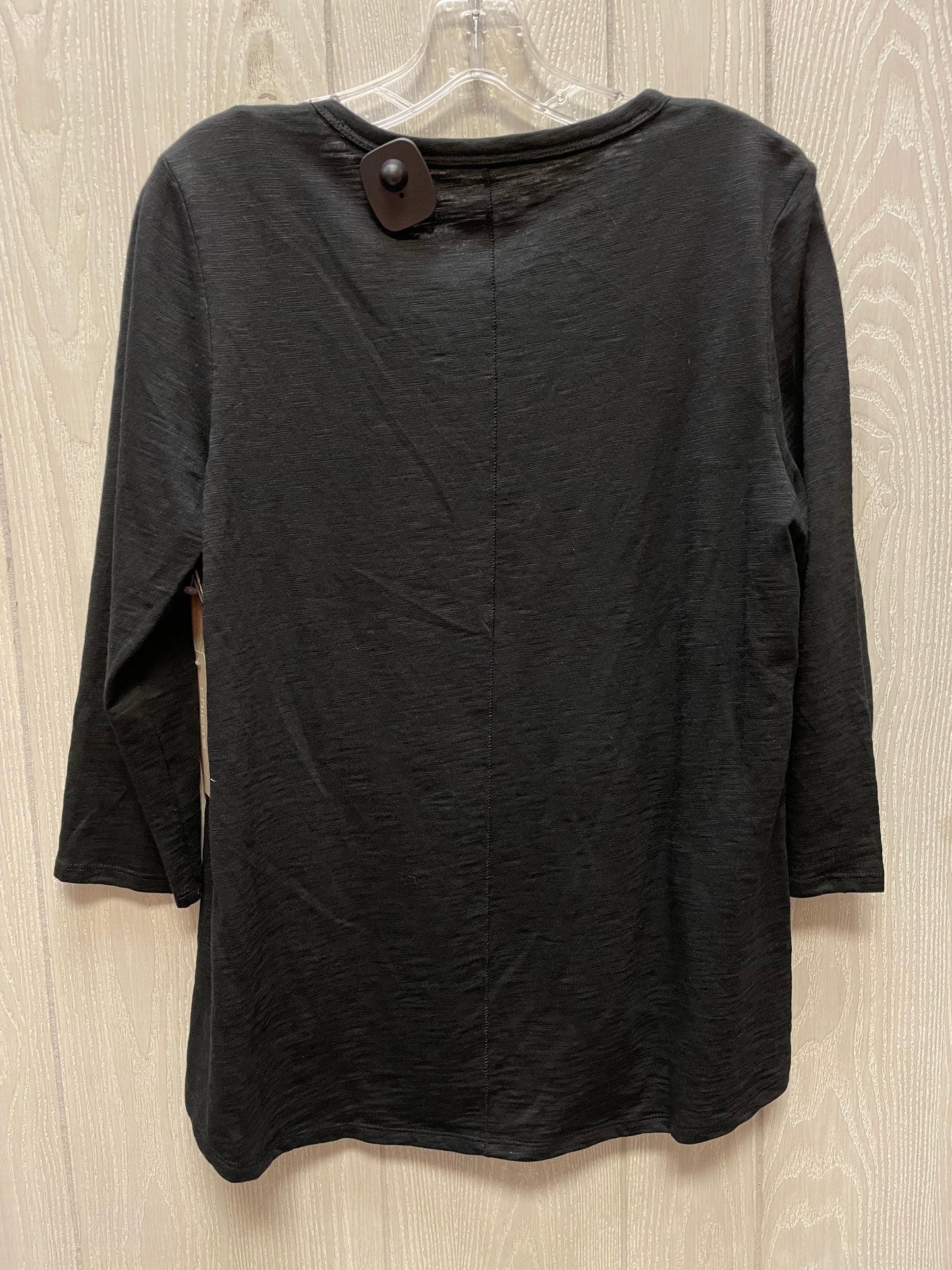 Top 3/4 Sleeve By Chicos In Black, Size: M