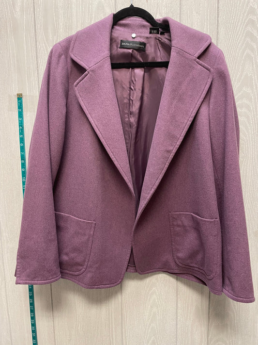 Coat Peacoat By Dana Buchman In Purple, Size: L