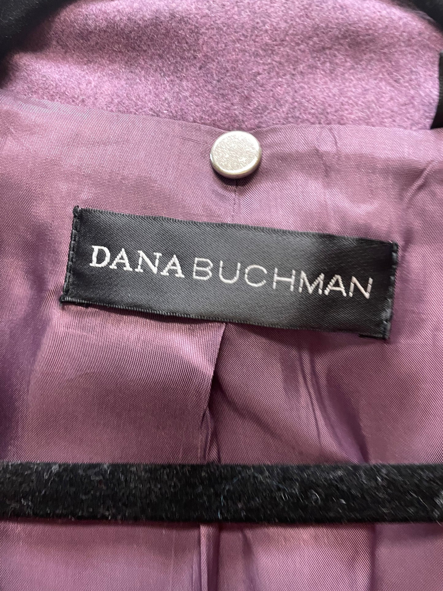 Coat Peacoat By Dana Buchman In Purple, Size: L