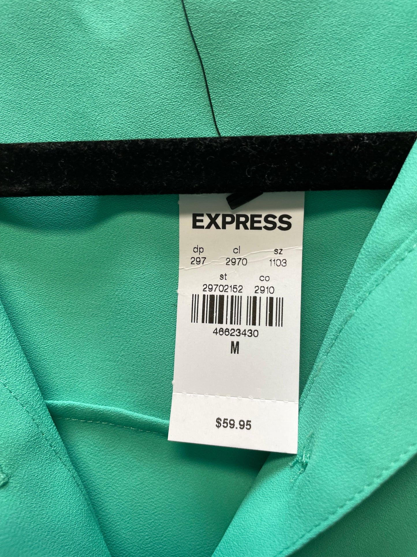 Blouse Long Sleeve By Express In Green, Size: M