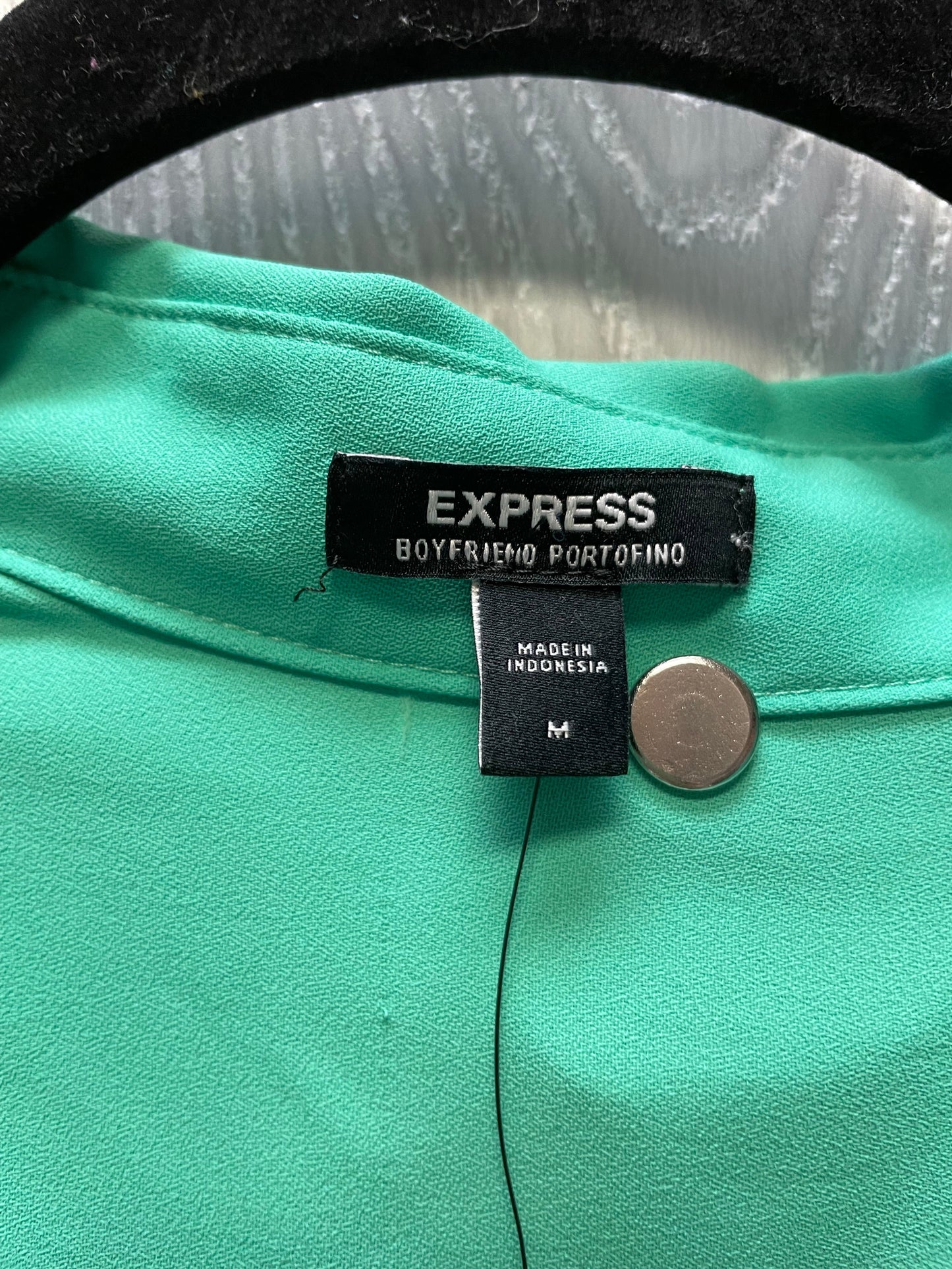 Blouse Long Sleeve By Express In Green, Size: M