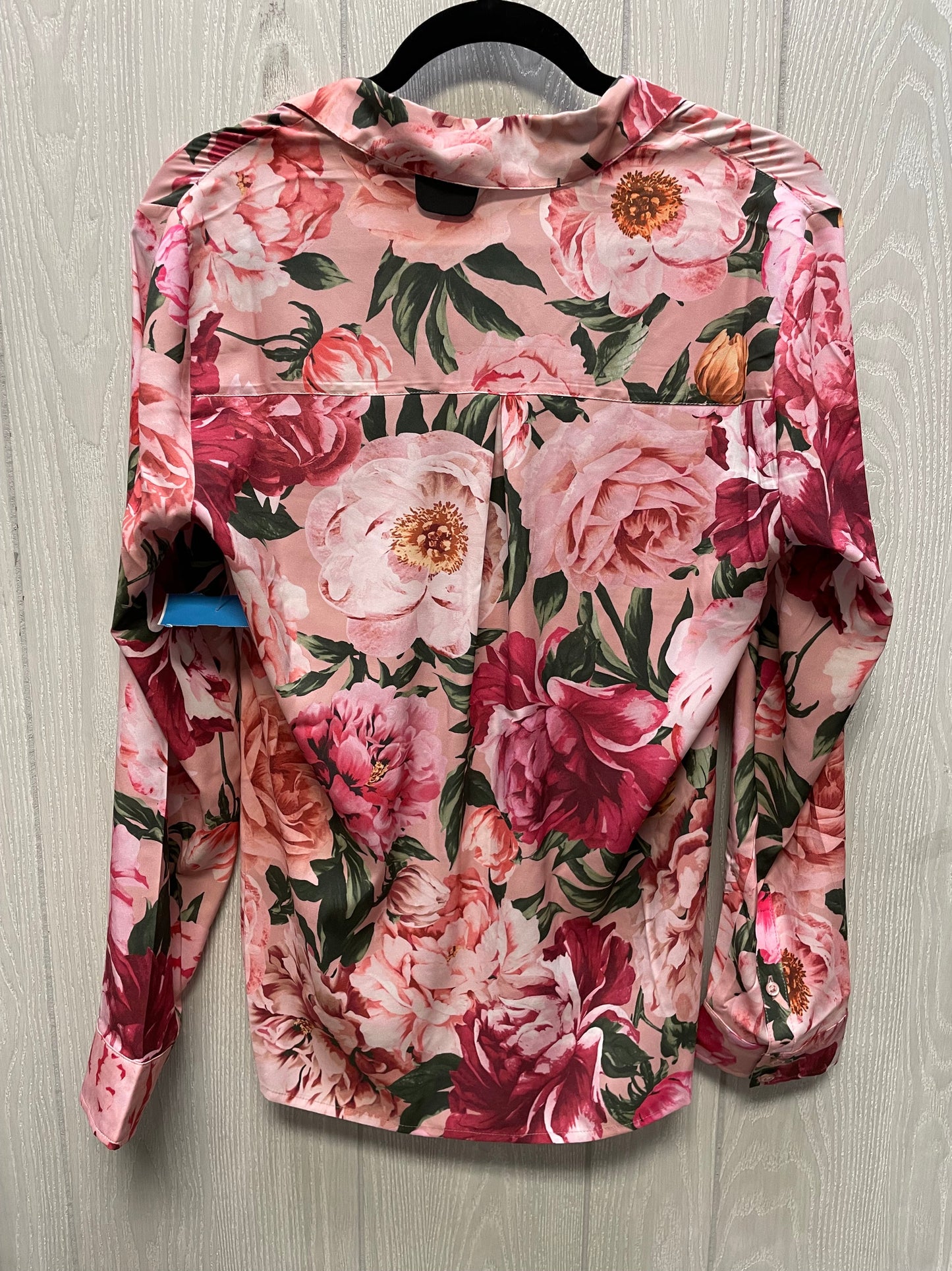 Blouse Long Sleeve By Express In Floral Print, Size: Xs