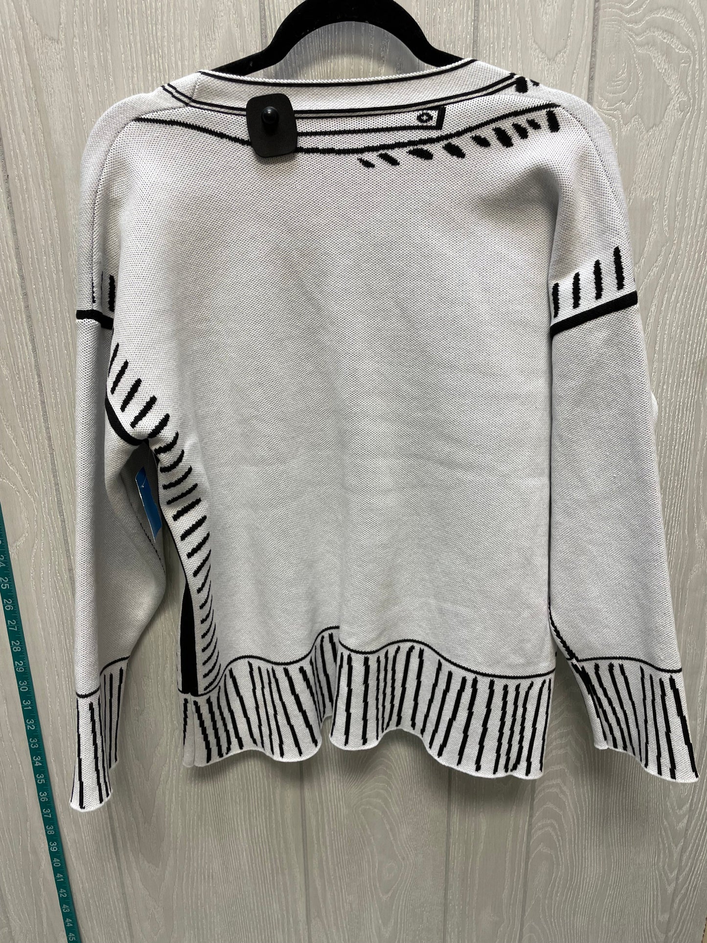 Cardigan By Clothes Mentor In Black & White, Size: Xl