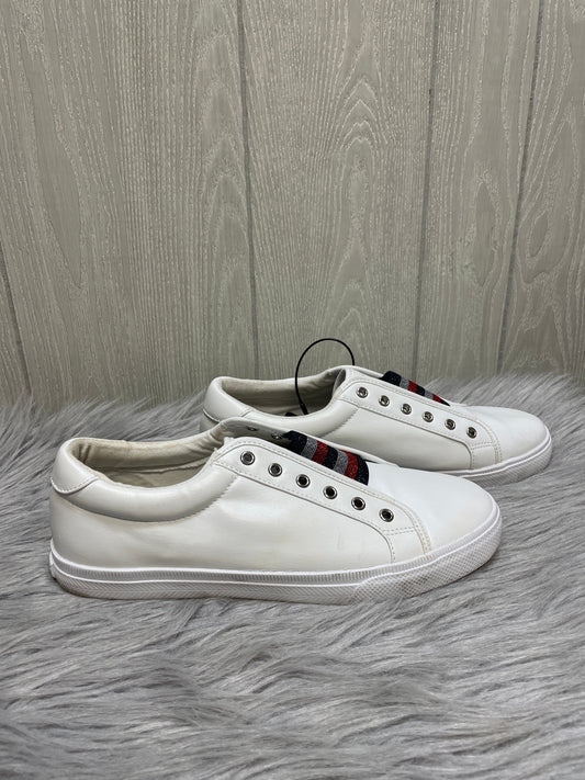 White Shoes Sneakers Tommy Hilfiger, Size 10