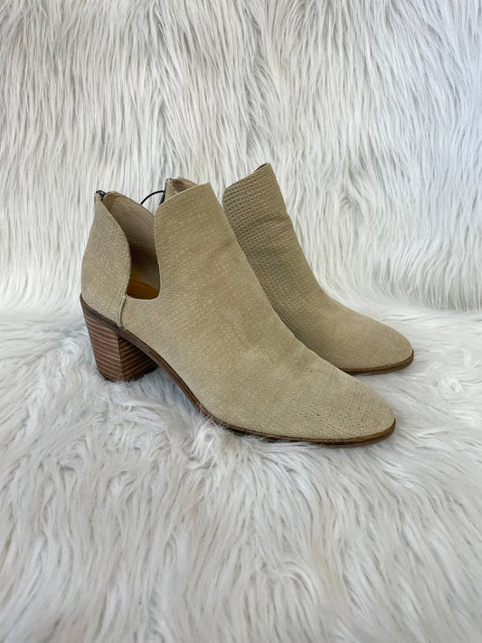 Taupe Boots Ankle Heels Lucky Brand, Size 8.5