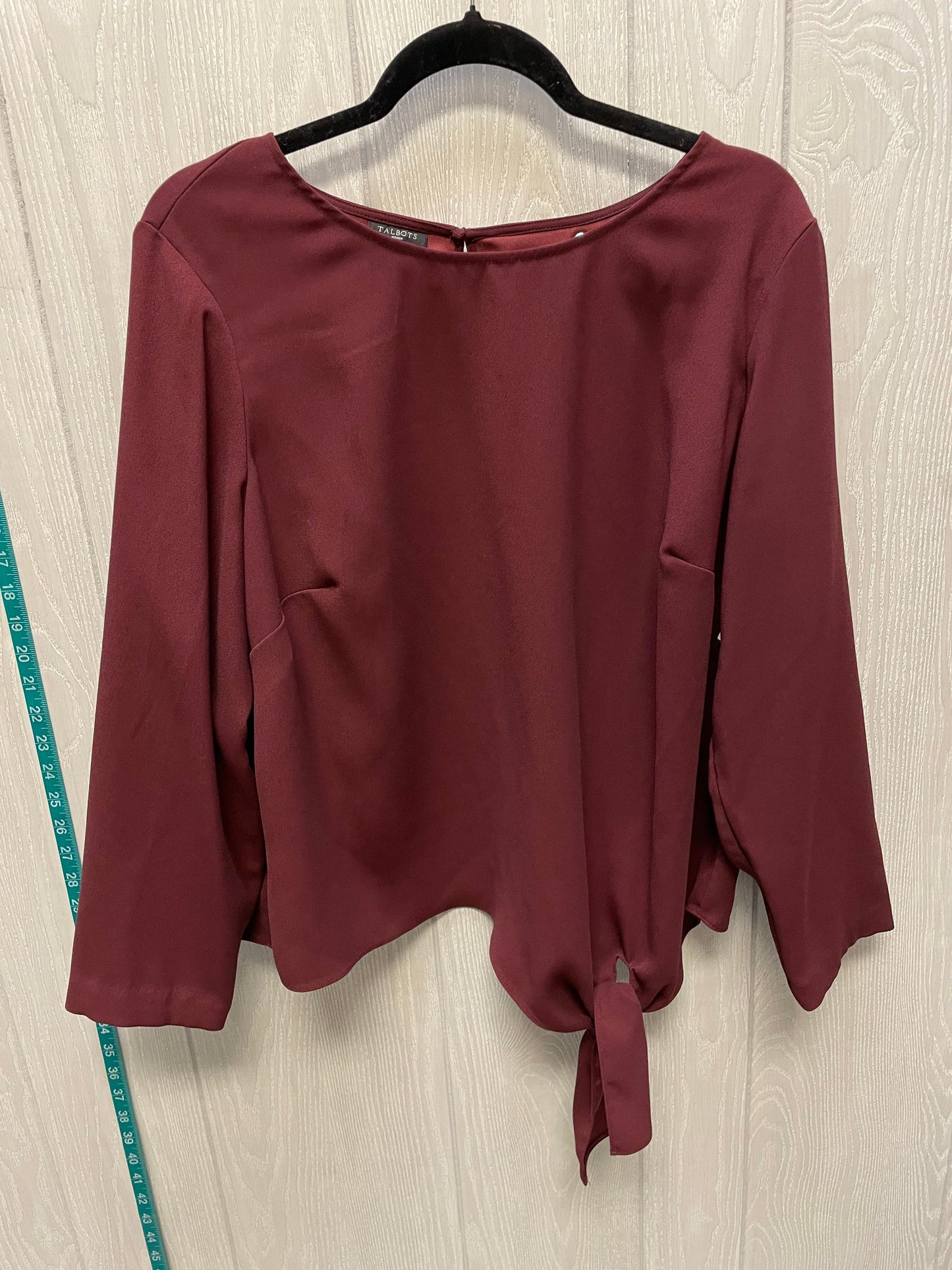 Top Long Sleeve By Talbots In Red, Size: 1x