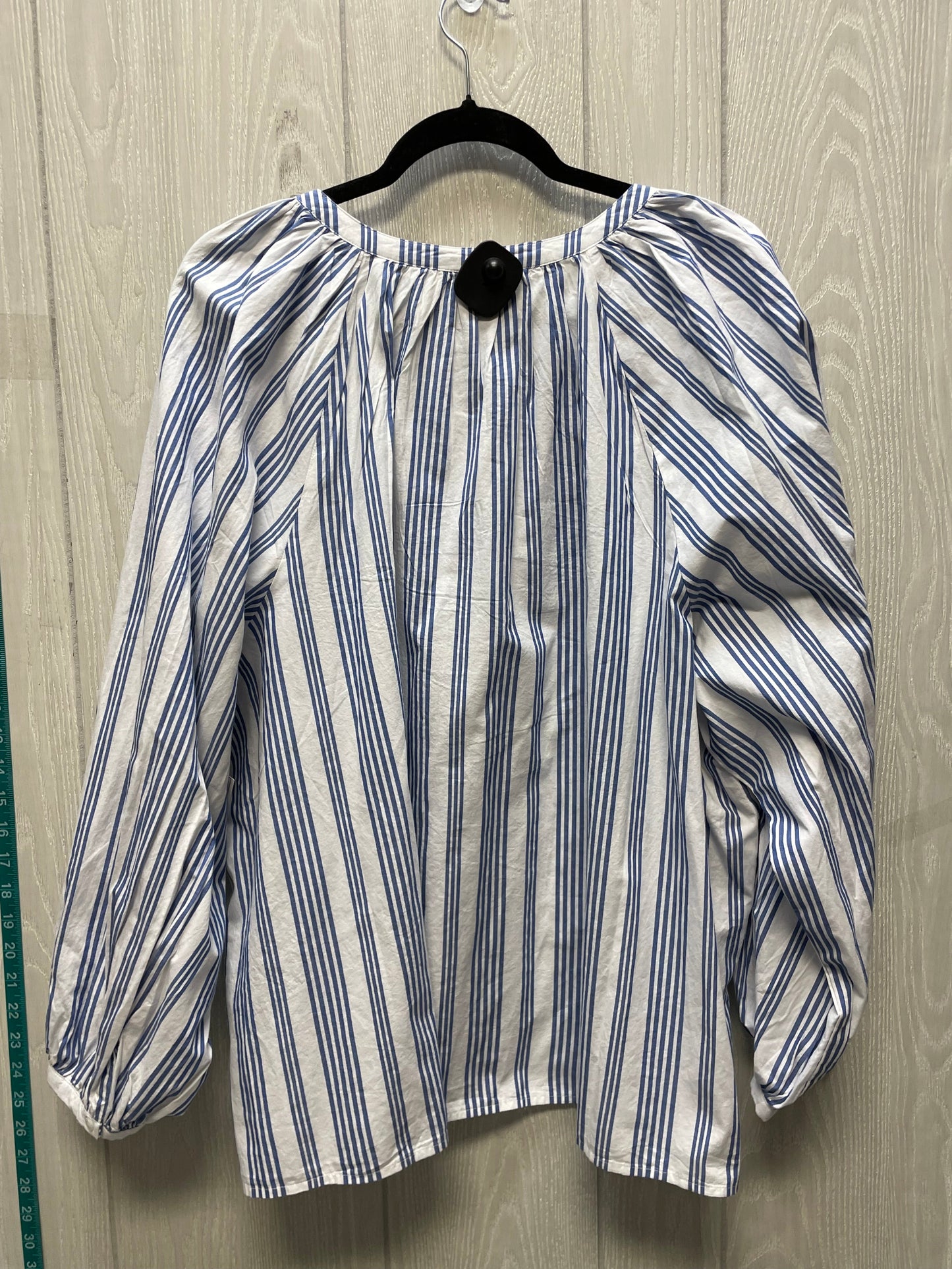 Blouse Long Sleeve By Old Navy In Striped Pattern, Size: 3x