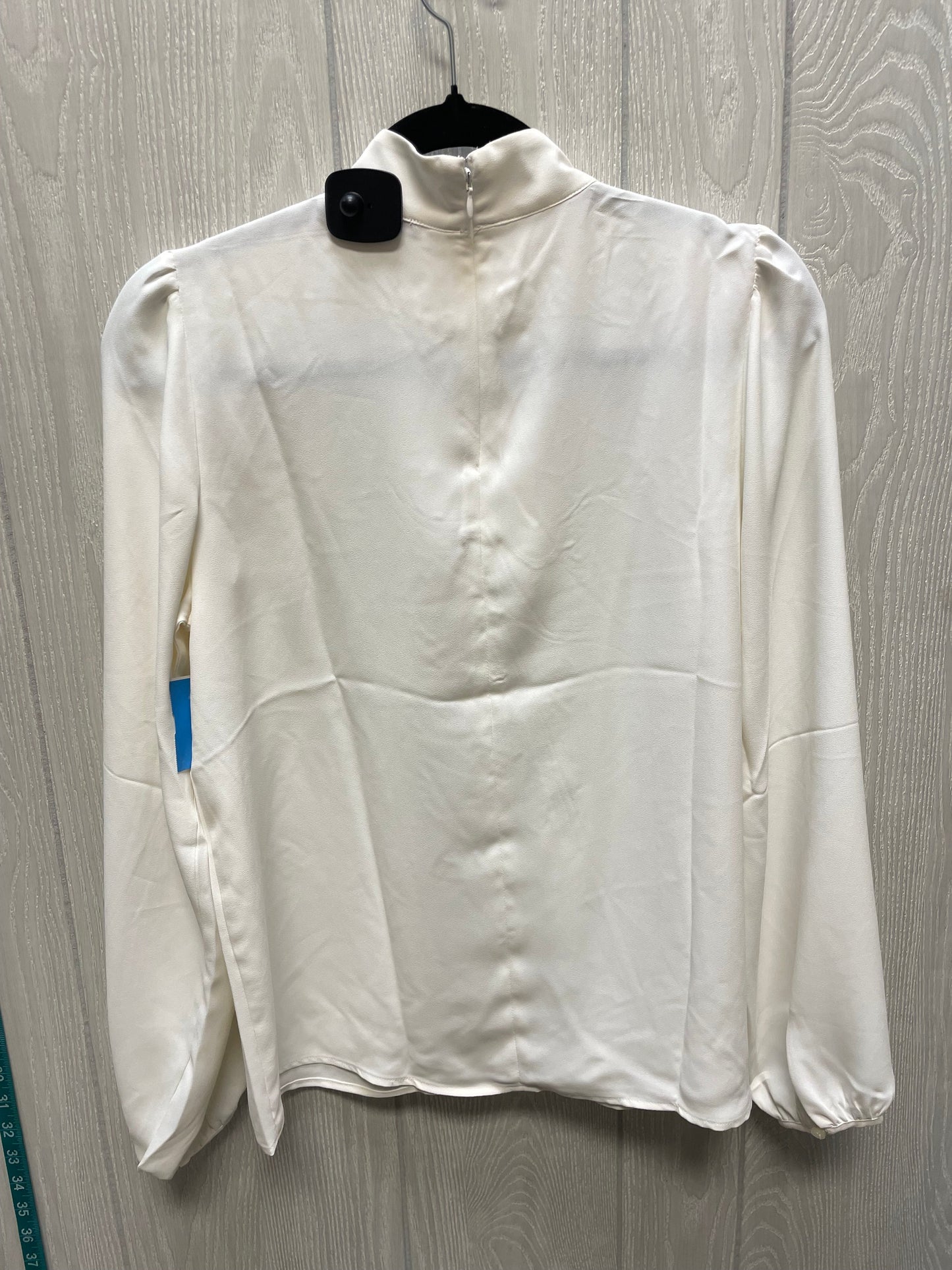 Blouse Long Sleeve By Ann Taylor In Cream, Size: S