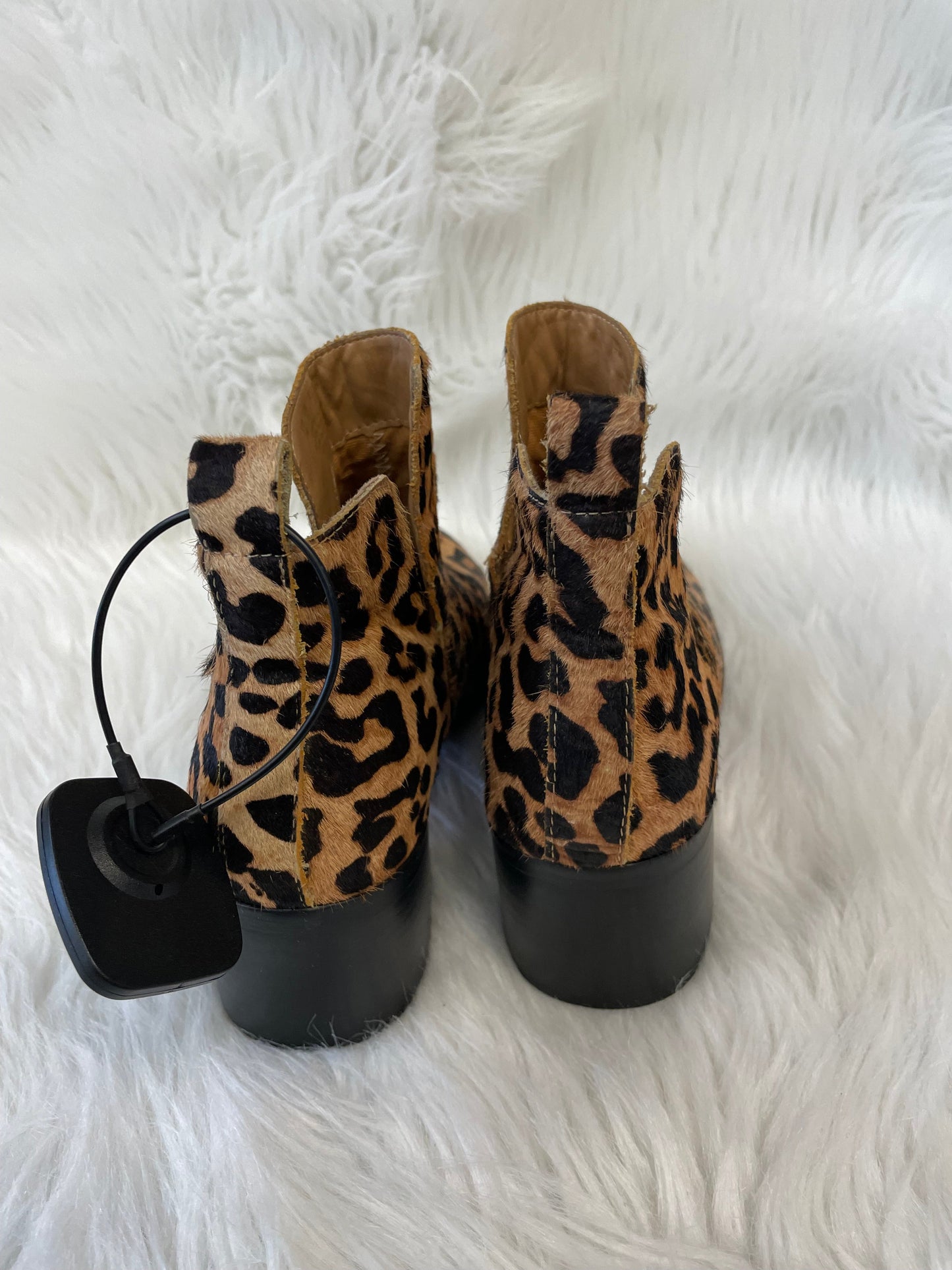 Boots Ankle Heels By Franco Sarto In Animal Print, Size: 7