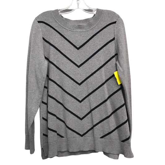 Sweater By Liz Claiborne In Black & Grey, Size:L