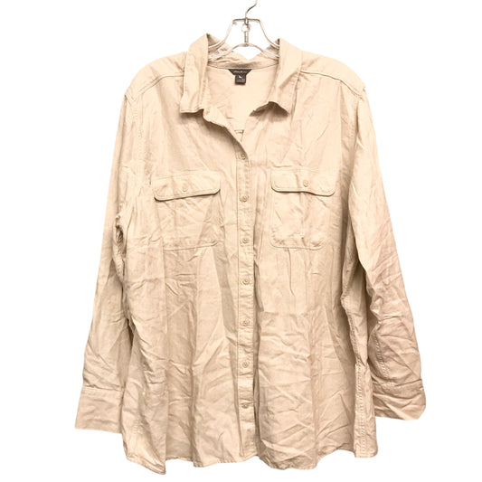 Top Ls By Eddie Bauer In Cream, Size:2X