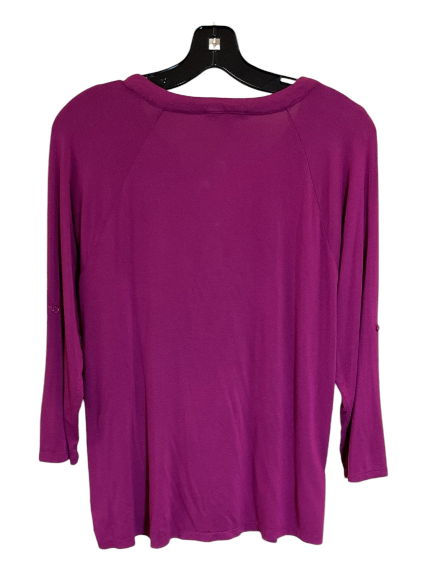 Top Long Sleeve By Cable And Gauge In Purple, Size: M