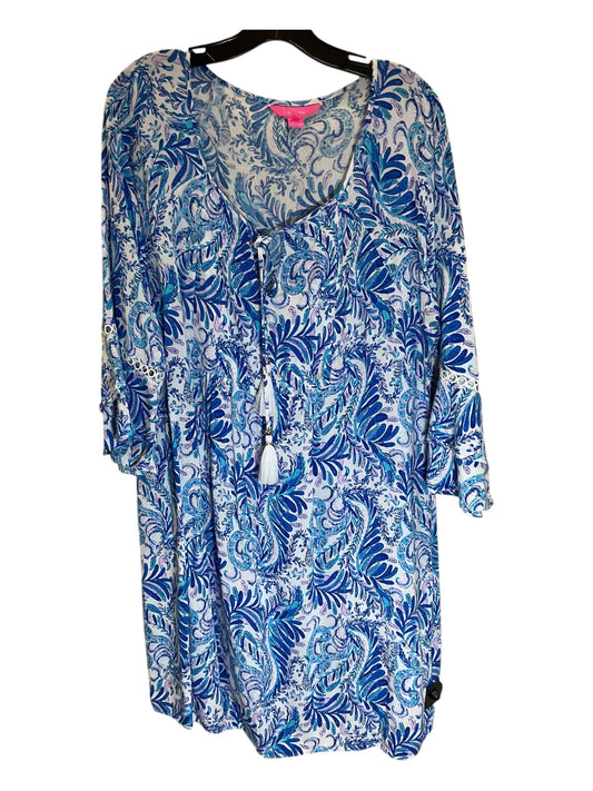 Dress Designer By Lilly Pulitzer In Blue & White, Size: Xl