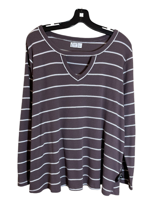 Top Long Sleeve By Maurices In Brown, Size: 2x