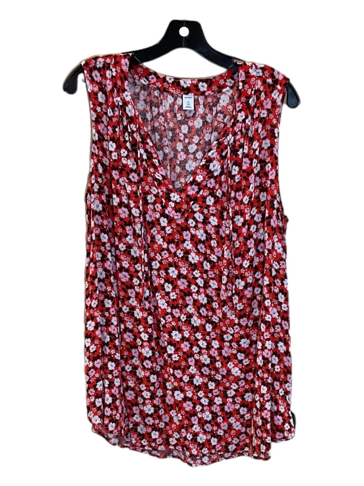 Red & White Top Sleeveless Old Navy, Size 2x