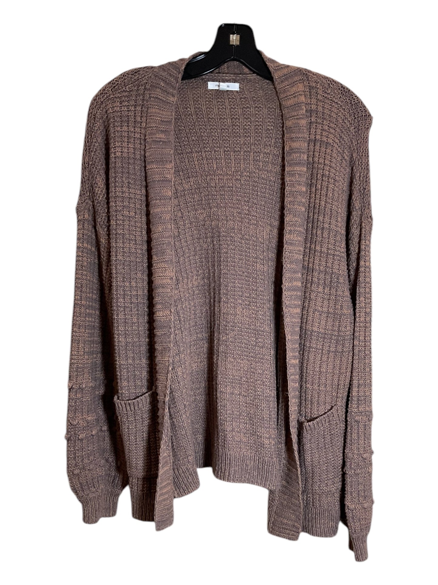 Sweater Cardigan By Maurices In Brown & Orange, Size: M