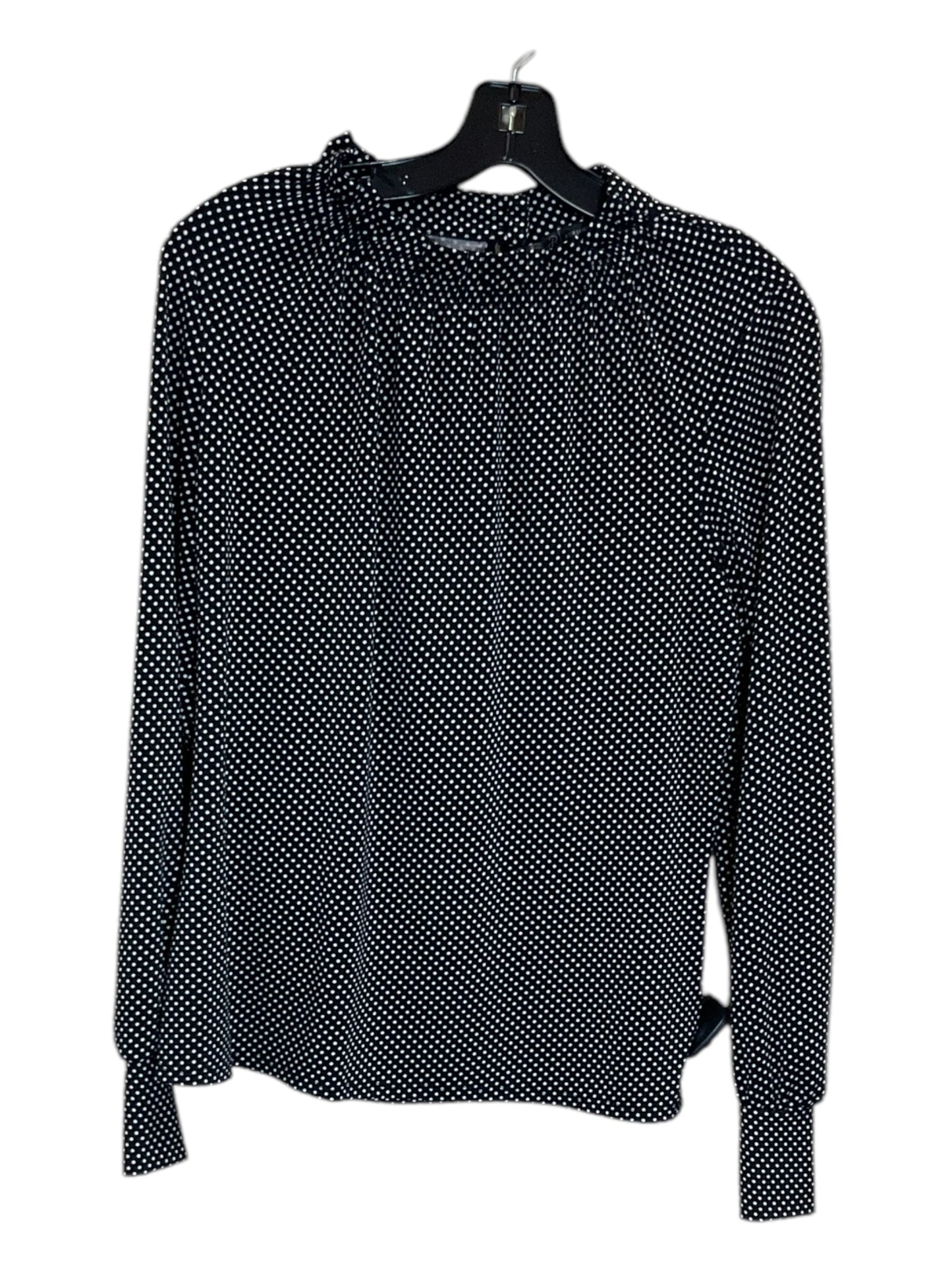 Top Long Sleeve By Adrianna Papell In Black & White, Size: M