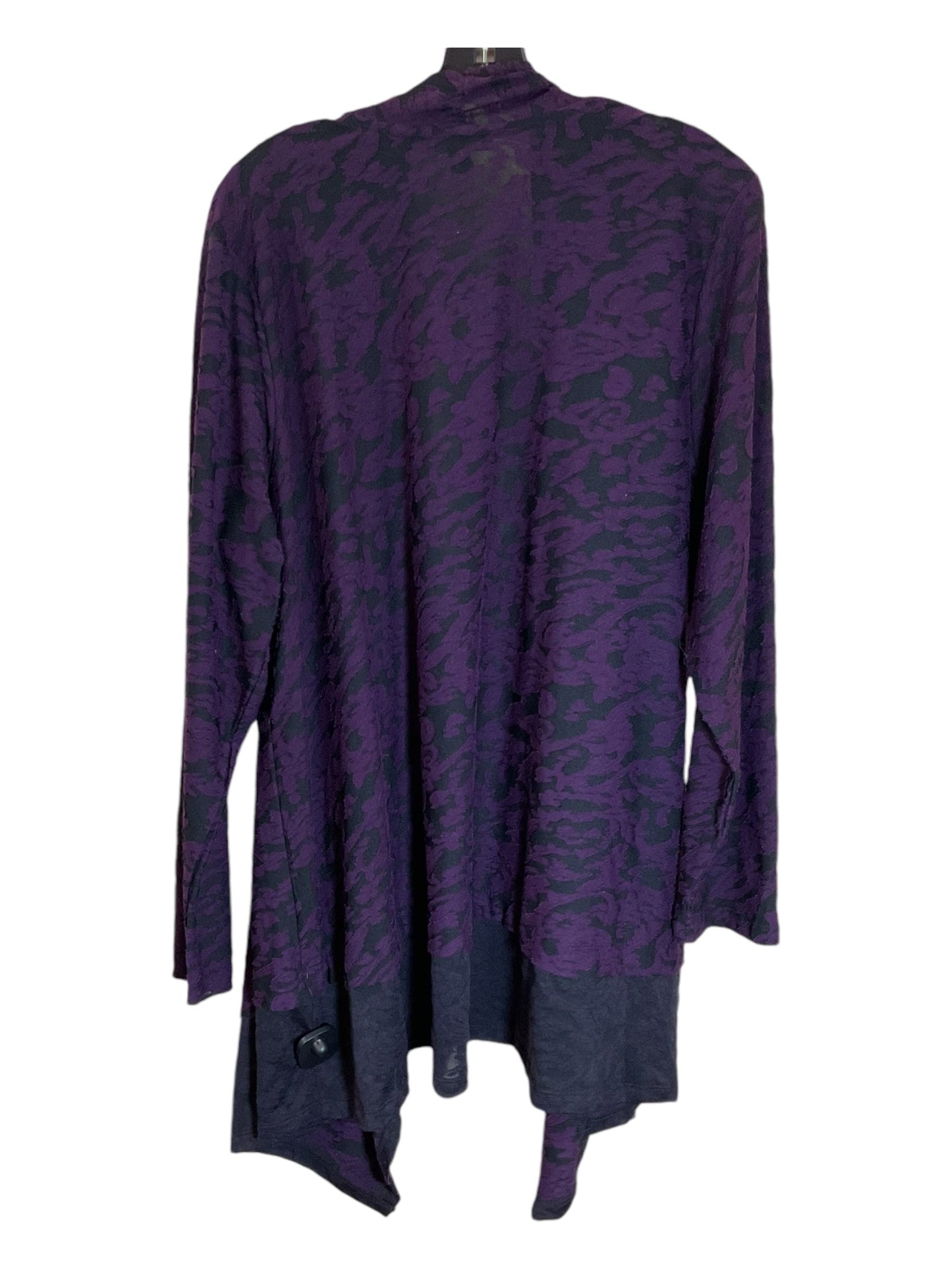 Cardigan By Cable And Gauge In Purple, Size: 2x