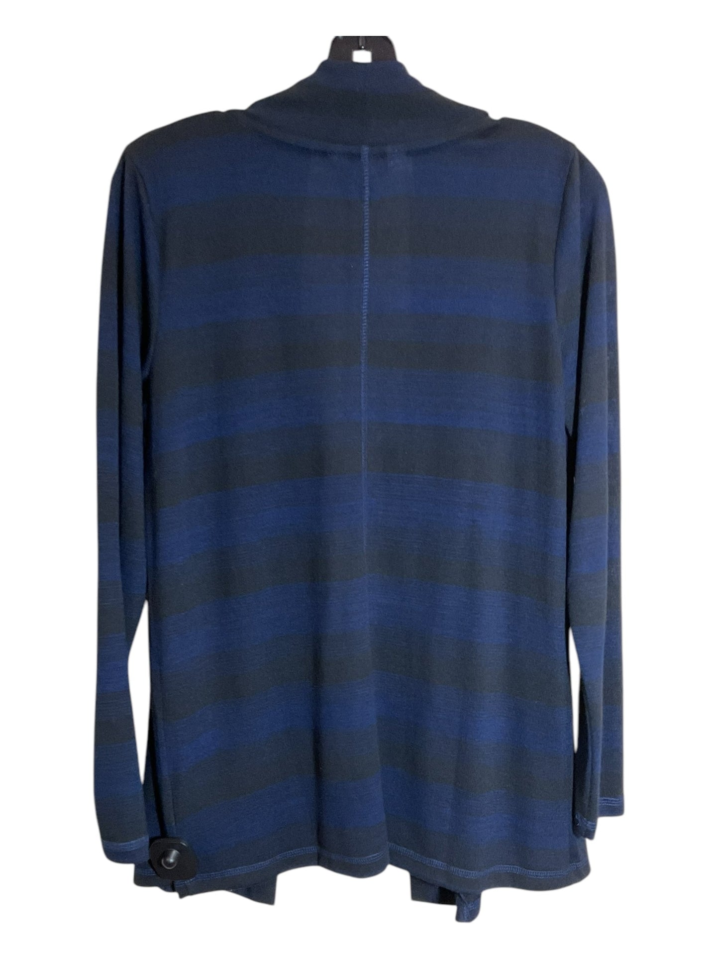 Cardigan By Liz Claiborne In Black & Blue, Size: S