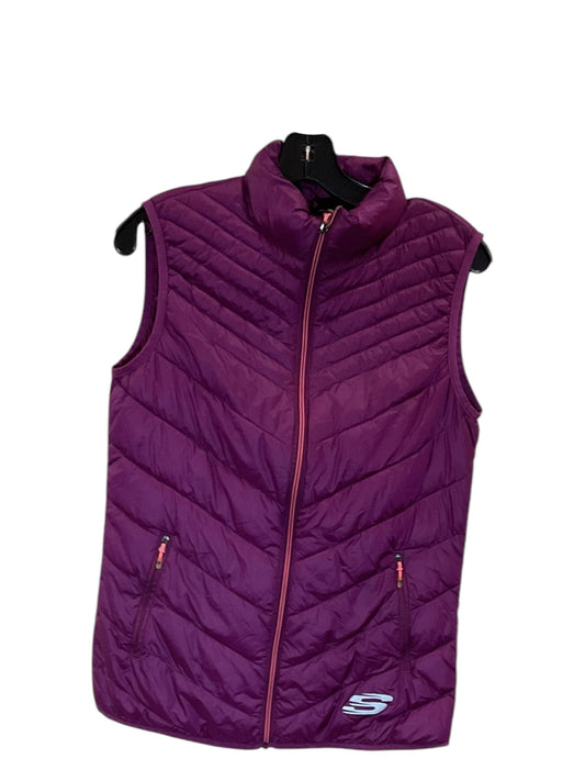 Vest Puffer & Quilted By Skechers In Purple, Size: M