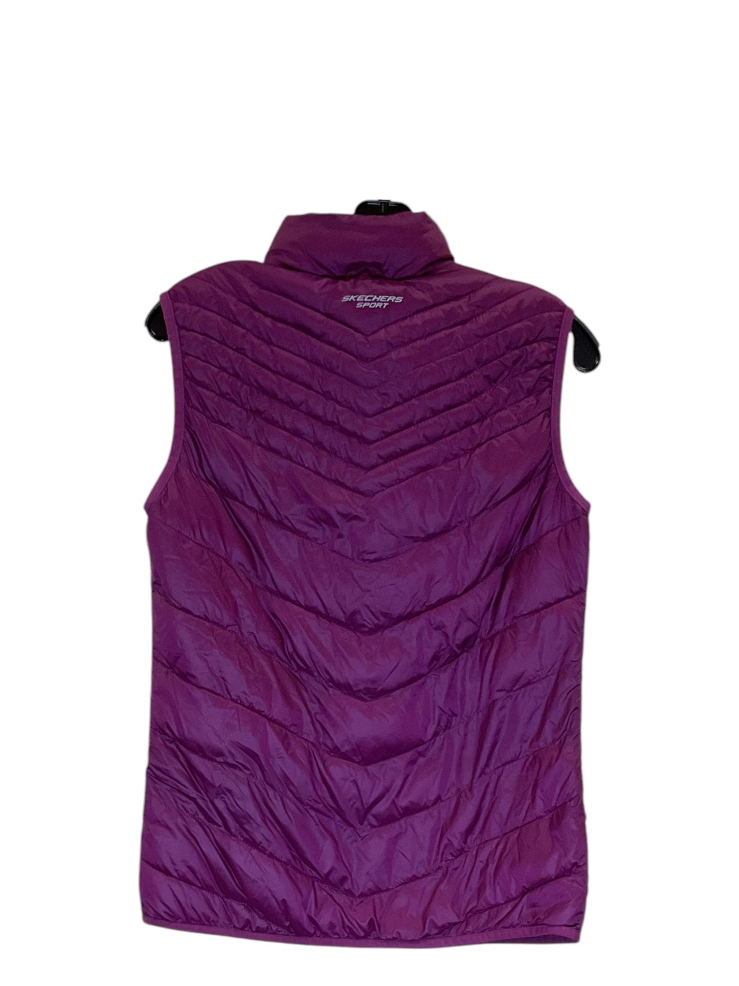 Vest Puffer & Quilted By Skechers In Purple, Size: M